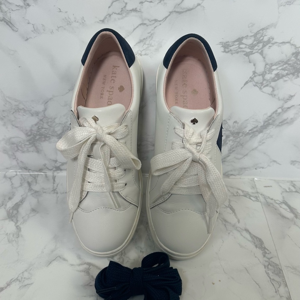 Kate Spade Fez White and Blue Sneakers - Picture 4 of 14